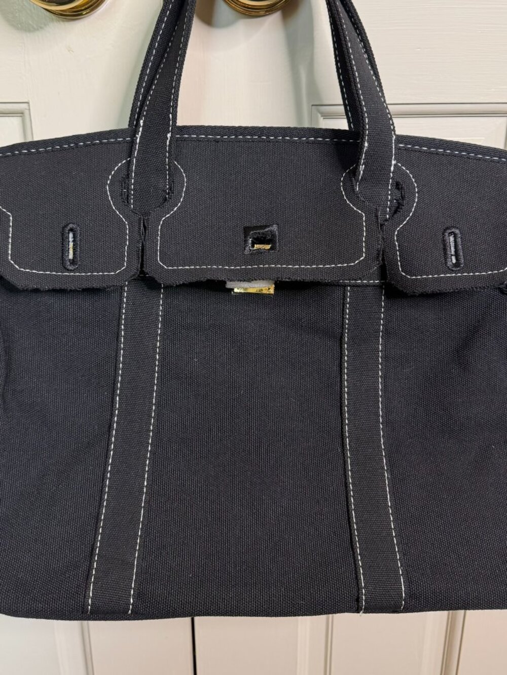 Spring Sundara Bag with Matching Fringed Twilly - BLACK - Picture 8 of 14